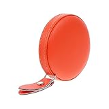 OATIPHO Rundes Maßband mit Automatischem Einzug Flexibles Maßband aus Sicherem Kunststoff Kleiner Körpermaßband für Nähen und Reisen Orange