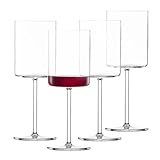 SCHOTT ZWIESEL Rotweinglas Modo (4er-Set), geradlinige Weingläser für Rotwein, spülmaschinenfeste Tritan-Kristallgläser, Made in Germany (Art.-Nr. 119899)