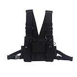 Longzhuo Tactical Chest Rig Pack, Laufende Brusttasche, Hip Hop Streetwear Taschen-Pack Rucksack, Funktionelles Gürteltaschen, Gaming Paintball Assault Weste, Chest Rig Bag