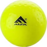 ALFA AB-93 Dimple Field Hockey Ball | Color : Yellow | Size : Standard | PU Material |Precision and Control | Optimal Performance |Training and Matches