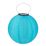 30,5 cm solarbetriebene Laternen, Nylon Hängende Laternen, LED Garten Deko Licht, Hängende Solar-Santerns für Außen/Innen