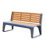 NRNQMTFZ Gartenbank,Parkbank zum Relaxen mit Rückenlehne,Rostfreie & Wetterfeste Metallbank, Außenterrassenbank,pflegeleicht,für Terrasse, Park,Balkon(150cm/59in)