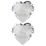 jojofuny 2 Stück 45mm Herzförmige Hängende Kristallanhänger Transparent Fensterdeko für Hochzeit Party Wohnzimmer