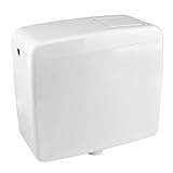 Stabilo-Sanitaer WC Aufputz-Spülkasten Toilette Tiefhängespülkasten Spülung 6-9 Liter einstellbar weiss mit Zubehör Kunststoff Start-Stop-Taste Wassersparfunktion
