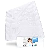 Bettdecke 135x220 BLANCO, Flauschige Ganzjahresdecke mit Feuchtigkeitsmanagement & hoher Atmungsaktivität, Optimale Hygiene für Allergiker, Große Schlafdecke, Nachhaltige Ganzjahresbettdecke