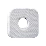 Weißes quadratisches Kissen aus Memory-Schaum mit Ohrloch – Seitenschläferkissen zur Druckentlastung der Ohren, Komfort für Nacken und Kopf, Zuhause, Sofa & Reisen