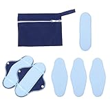 IMIKEYA Wiederverwendbare Damenbinden 8 Stück mit Flügeln aus Mikrofaser Waschbar und Faltbar Saugstark für Mittlere Blasenschwäche Reise Alltag