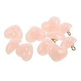 YARNOW 10 Stück Herzförmige Dekoknöpfe Pastellrosa mit Löchern zum Annähen für Kleidung Bastelarbeiten und Mäntel Langlebig Rostfrei Attraktive DIY Knöpfe für Mädchen