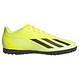 adidas Unisex X Crazyfast Club Turf Boots Fußballschuhe, Solar Yellow/Core Black/Cloud White, 44 EU