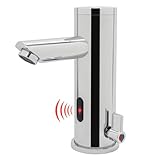 Infrarot Wasserhahn Bad mit Sensor Automatisch Badarmatur Berührungsloser Waschtischarmatur für Badarmatur Armatur Waschbecken, Heiß- und Kaltwasserhahn