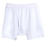 Fahrrad Unterhosen Herren Bequeme Herren Shorts mit Lockerem offenem Schnitt Unterwäsche Set Kurz (White, XXL)