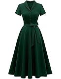 WedTrend Cocktailkleid Damen Schwarzes Petticoat Kleid Hepburn Cocktailkleid Damen Petticoat Kleider Damen WTP30001 DarkGreen XL
