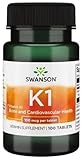 Swanson - Vitamin K1 100 mcg | Unterstützung für Knochengesundheit und Blutgerinnung - 100 Tabletten