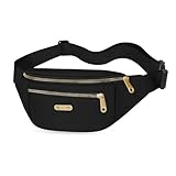GIDWRIY Bauch Taschen Damen Herren,Outdoor Gürteltasche Wasserdicht,Bum Bag Women,Fanny Pack,Hip Bag,Crossbody Bags,Brusttasche Stilvolle,Umhängetasche,Brustbeutel Frauen,HüFttaschen Mode-schwarz