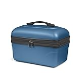 Kinston Kosmetiktasche für Reisen – Großes Fassungsvermögen, Wasserdicht, Leicht, Mehrere Fächer, Make-up Tasche, dunkelblau
