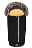 Fillikid Winterfußsack Mavensi 50 x 100 cm | Babyfußsack Kinderwagen Buggy mit Reißverschluss | Kuschelsack Einschlagdecke | Warmer Universal Thermo-Fusssack | abnehmbare Lammfellauflage