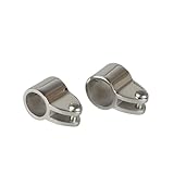 kPAnUHZ 2PCS 7/8 Zoll 1 Zoll Edelstahl 316 Backen Schiebekappe Geländer Fitting Spiegelpolitur Kompatibel mit Marine Boot Hardware(25MM)