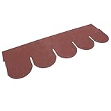 DAPRONA Dachschindeln selbstklebend, Biberschwanz Rund Rot 1m x 32cm Bitumenschindeln für Gartenhaus, Carport, Flächendeckung 2,61m²