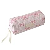 Generisch Stifttasche Für Damen,Mäppchen Aesthetic Federmappe,Federmäppchen Mit Schleife,Federtasche Mädchen Süßes Design,Kosmetikaufbewahrung,geeignet Für Mädchen Und Erwachsene Frauen