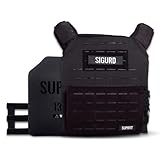 SUPRFIT - Sigurd 3D Gewichtsweste mit 2 x 6.2 kg für Calisthenics, Krafttraining & Crossfit - Verstellbare Weight Vest für bis zu 17 kg - Unisex Trainingsweste mit Gewichten - Weighted Vest Schwarz