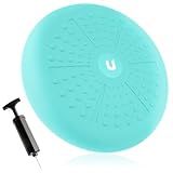 unycos - Ballsitzkissen 33 cm inklusive Pumpe, Noppenkissen, Luftkissen, Anti-Burst Sitzkissen, Balancekissen, Core, Rücken, Fitness Koordinations und Rückentraining (Türkis; PureZen)