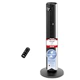 Levoit - DC Motor großer Turmventilator - sehr leise Ventilator - Fan mit Fernbedienung Kühlung - 90° Oszillierender Tower Fan - 7,9m/s Geschwindigkeit - Standventilator 4 Modi/12 Stufen/12 Std Timer