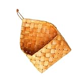 MUCKLILY Geflochtener Wandkorb aus Holz Multifunktionaler Aufbewahrungskorb für Haushaltssachen Stilvoller Hängekorb für Wohnzimmer Schlafzimmer und Büro Sicher und Platzsparend