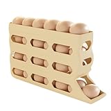 Eier Aufbewahrung Für Kühlschrank - Automatischer Eier Spender Mit 4 Ebenen Roll Auswurf - 30 Stück Rutschfeste Box Für Bäckerei Bauernmarkt