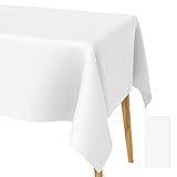 2 Stück Einweg Tischdecke Weiß 137x274 cm, Partytischdecken Aus Kunststoff, Rechteckige Tischdecken, Für Picknicks, Geburtstage, Hochzeiten, Buffetdekorationen