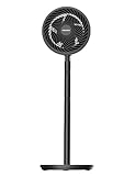 Pelonis 4 fach Höhenverstellbarer Säulenventilator Ultra Leiser Oscillierender Ventilator mit 90° Schwenkbereich & 3 Geschwindigkeiten für Schlafzimmer, Büro, Zuhause, Black