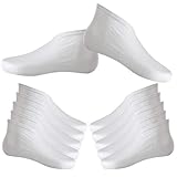 DEZHI 6 Paar Baumwollfeuchtigkeits-Socken Fuß Spa Socken Feuchtigkeitsspendende Socken für Trockene Harte rissige Haut, Weiß