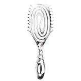 TEHAUX Paddelbürste Haarbürste mit Massagefunktion Flexibel Kompakt Rutschfester Griff Sanftes Entwirren für Frauen Nass und Trockenhaare