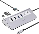 USB C Hub, 9-IN-1 USB Hub 3.0 mit 4K HDMI, 2 USB-A 3.0, PD 100W, 2 USB-A 2.0, USB-C 3.0, SD/TF, Aluminium Docking Station für iPhone16 MacBook Air/Pro iPad/Laptop/Mac OS/Windows/Chromecast