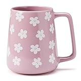 Cteahrow 24 oz Keramik-Kaffeetasse, große Milchkaffeetasse, Teetasse, glatte Glasur für Kakao, Cappuccino, Latte, Müsli, spülmaschinenfest, mikrowellengeeignet (Lila)