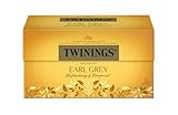 Twinings EARL GREY Schwarzer Tee im Teebeutel verfeinert mit Bergamotte-Aroma - weltbekannt & ausgesprochen erfrischender Schwarztee aus China, 1er Pack (25 Teebeutel)