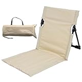 Strandstühle mit verstellbarer Rückenlehne, Strandmatte, gepolstert, Strandmatte, Strandliege, Gartenliege, Komfort, ultraleicht und platzsparend, zusammenklappbar, 39 x 68 x 40 cm