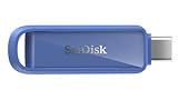 SanDisk Phone Drive mit USB Type-C 512 GB (Flash-Laufwerk für Smartphones, Tablets und Computer, 150 MB/s Lesen, Schlüsselring-Öse zur Mitnahme, 1 Jahr RescuePRO Deluxe-Software) - Maritime Blue