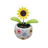 Wackelfigur Blume,Solarbetriebene Solar Tanzende Blume,Auto Armaturenbrett Dekoration Ornamente,Solar Tanzende Blume,Solarblume Wackelblume,Solar Solarbetriebene Wackelblume Für Auto Haus Oder Büro