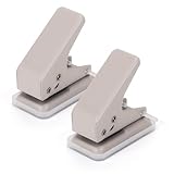 Mini-Lochstanzer, Einzellochstanzer mit 10 Blatt Kapazität, Einzellochstanzer mit Papierablage und Verschlussverschluss für Papierbastelarbeiten, 2 Stück