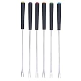 Rehomy 6 Fonduegabeln Edelstahl Lange Gabeln für Kuchen Schokolade Obst Käse Fondue2 Fonduegabeln Set Käse Fondue Gabeln Fonduegabeln Set Fonduegabeln Edelstahl Fondue F