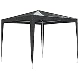 Professionelles Partyzelt 2.5x2.5 m Anthrazit - Garten Pavillon UV-beständig & wasserdicht - Ideal für Gartenfeste, Outdoor-Partys und Events