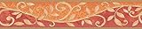 A.S. Création Bordüre - Papierbordüre mit wundervollen Blumen in Orange, Rot und Beige - auf 5,00 m x 0,13 m je Rolle