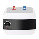 Untertischboiler 6 Liter Druckfest Kleinspeicher, Wärmeschutzzustand, Küche Warmwasserspeicher Untertisch Boiler Druckfest Wasserboiler 1,5KW Weiß