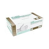 SF Latexhandschuhe M Weiß – 100 Stück Einweghandschuhe, Einmalhandschuhe, Latex Handschuhe, Gummihandschuhe für Medizin, Reinigung, Küche, Kosmetik, Tattoo & Haushaltsarbeiten – Puderfrei, Reißfest