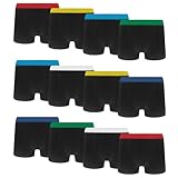 Lakpoau Jungen Boxershorts Unterhosen aus Baumwolle Boxershorts Unterhosen für Jungen Kinder Unterhose Unterwäsche 158-164 12er Pack 1605UNBL