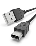 Bicmice USB Ladegerät Kabel kompatibel mit Canon Nikon Camrea, PS3 Controller, Gopro, Dash Cam, Festplatte, Garmin GPS, Mikrofon, Texas Instruments Rechner, MP3/MP4 USB A auf Mini-B USB Kabel.