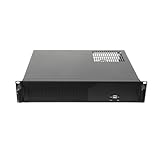 Mreryyse 2U 2HE Netzwerkschrank, 14zoll Serverschrank, Servergehäuse Server-Rack für IT-Geräte, A/V-Geräte,Unterstützt 3 x 3,5 HDD or 2X 3,5 HDD + 1 x 2,5 SSD,80mm Lüftern