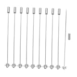 HAPINARY 10 Stück handgefertigter DIY-Schmuck Verschlussstift Blumenstrauß Brosche Broschen mit künstlichen Blumen Broschennadel Schalnadel Sicherheitsnadel Brosche Hutnadel Kupfer Golden