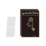 NPXUAMTJ Schwarz-Goldfolien-Hochzeitsspielkarten und weiße Bleistifte, Set für Spaß, interaktives Hochzeitsfeier, Feier, Aktivitätskarten-Set