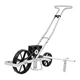 Multifunktionaler Garten-Sämaschine Gemüsegrubber Auf Rädern Erntegerät Ergonomischer Griff Kettentrieb Verstellbarer Spurenreißer Für bis zu 20 Arten von Samen Rostbeständige Pflugklinge